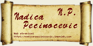 Nadica Pečinoćević vizit kartica